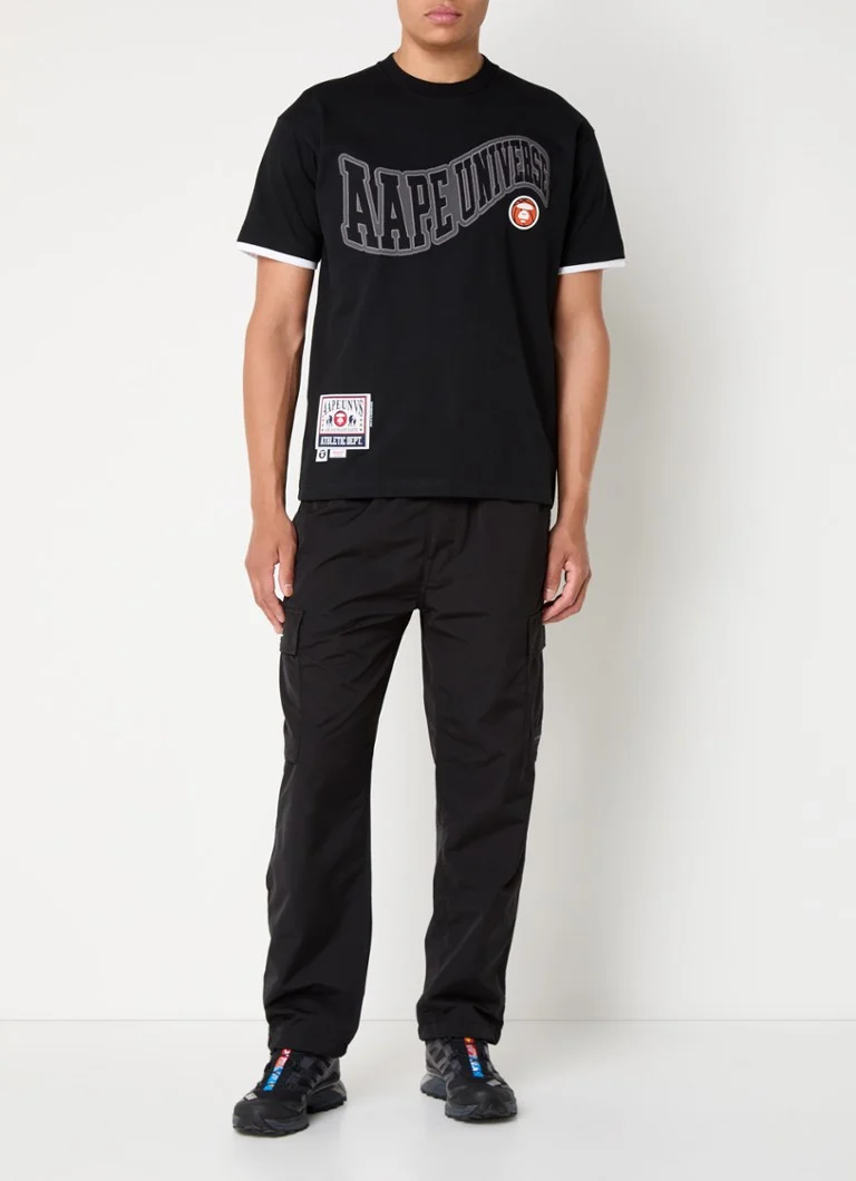 Tricou Aape Fancy Wave cu logo brodat