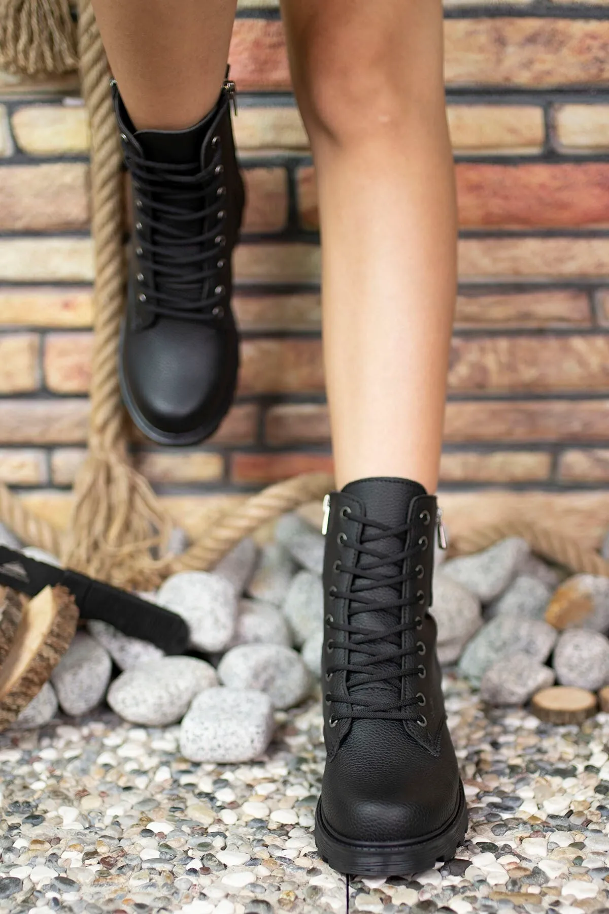 Riccon  Schwarze Damenstiefel 001260