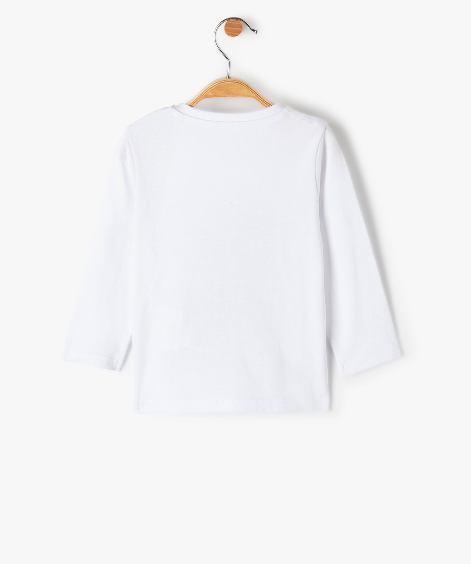 Tee-shirt bébé à manches longues avec motifs de Nol blanc | GEMO