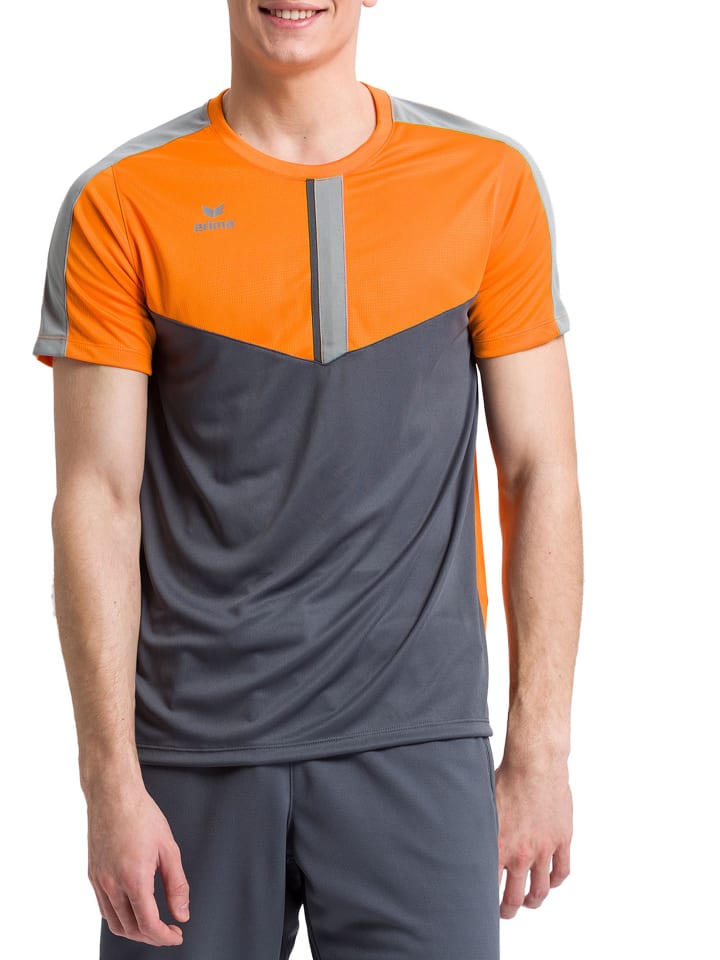 erima Squad T-Shirt in new orange/slate grey/monument grey günstig kaufen