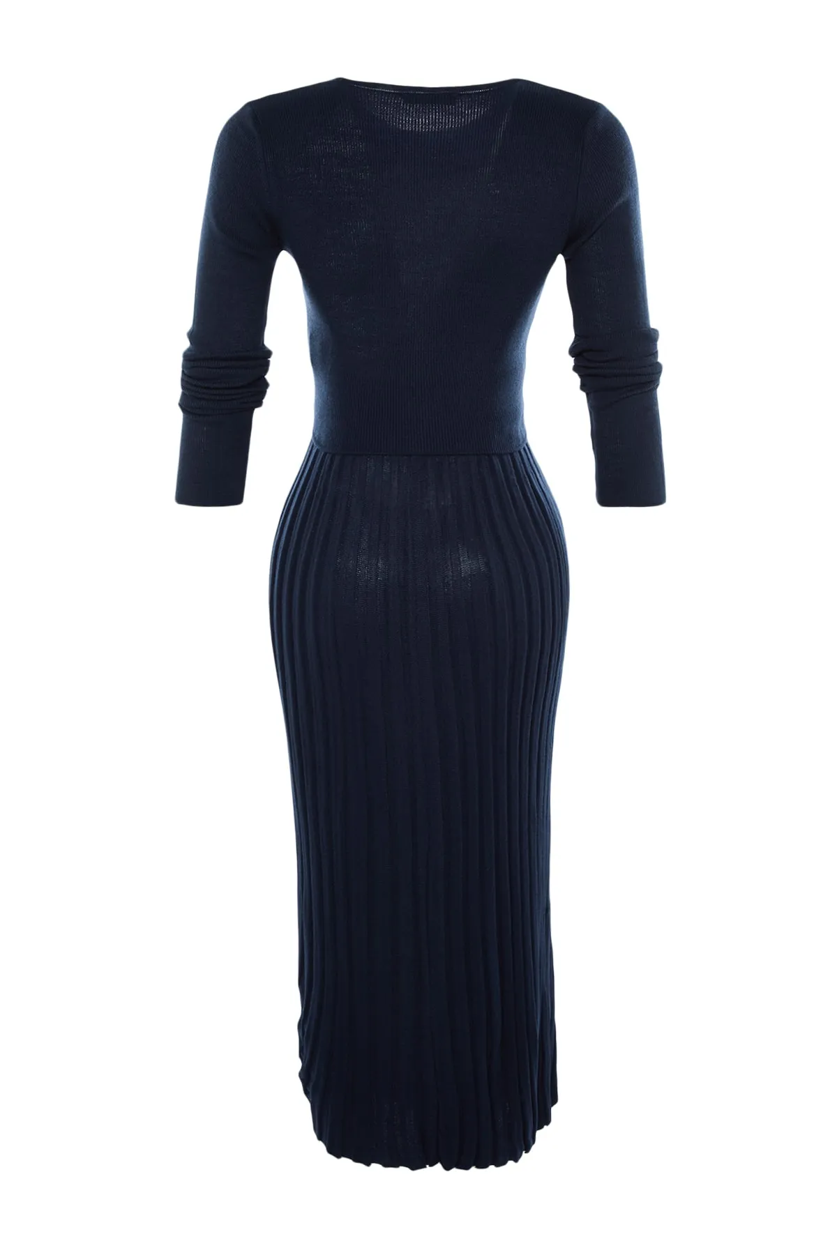 Trendyol Collection  Marineblaues Set aus Strickoberteil und -unterteil mit kurzem Pullover und Rock TWOAW23AU00131