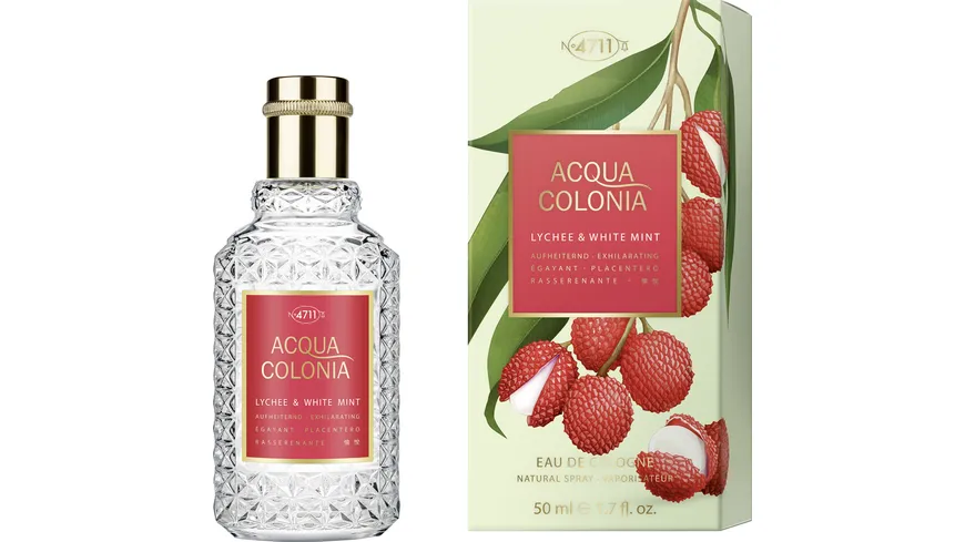 4711 ACQUA COLONIA Lychee & White Mint Eau de Cologne 50 ml