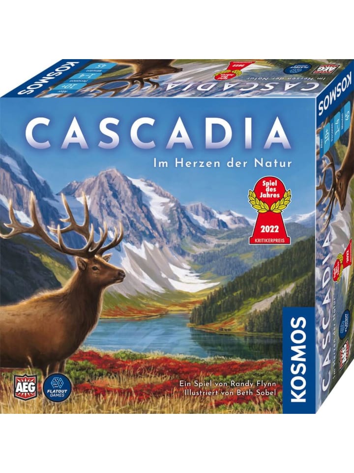 Kosmos Brettspiel Cascadia Im Herzen der Natur, ab 10 Jahre günstig kaufen onesize