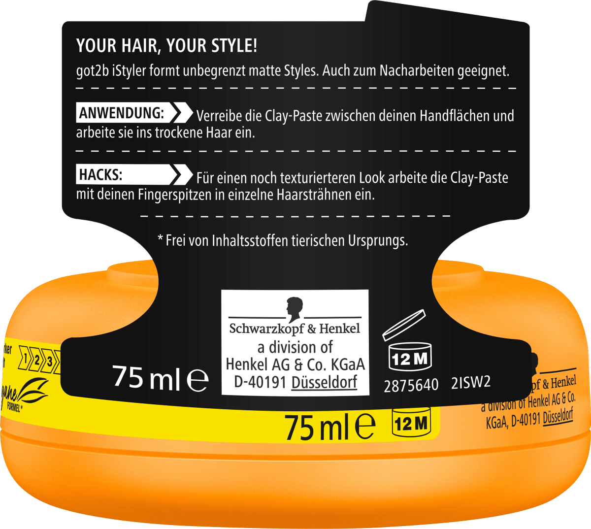 Styling Paste iStyler Texture Clay, 75 ml