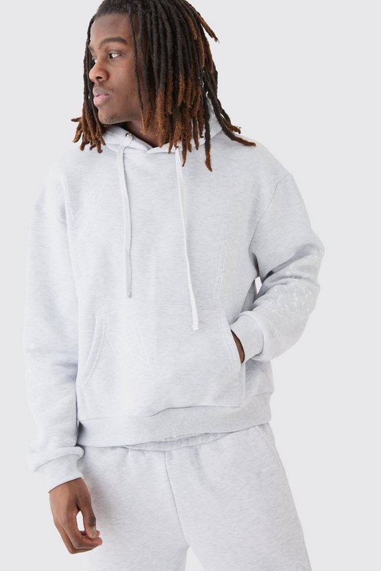 Kastiger Oversize Man Dash Trainingsanzug mit Farbspritzern