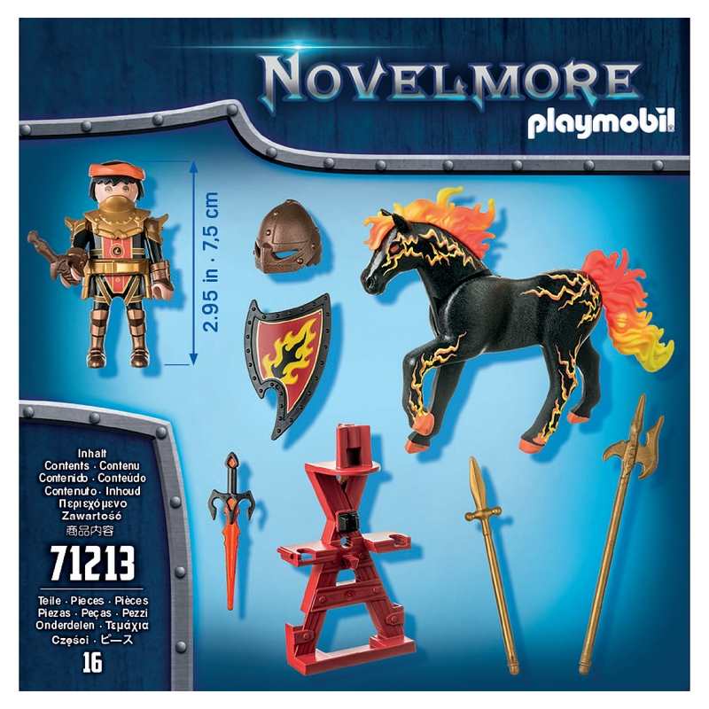 71213 Burnham raider cheval feu Playmobil Novelmore