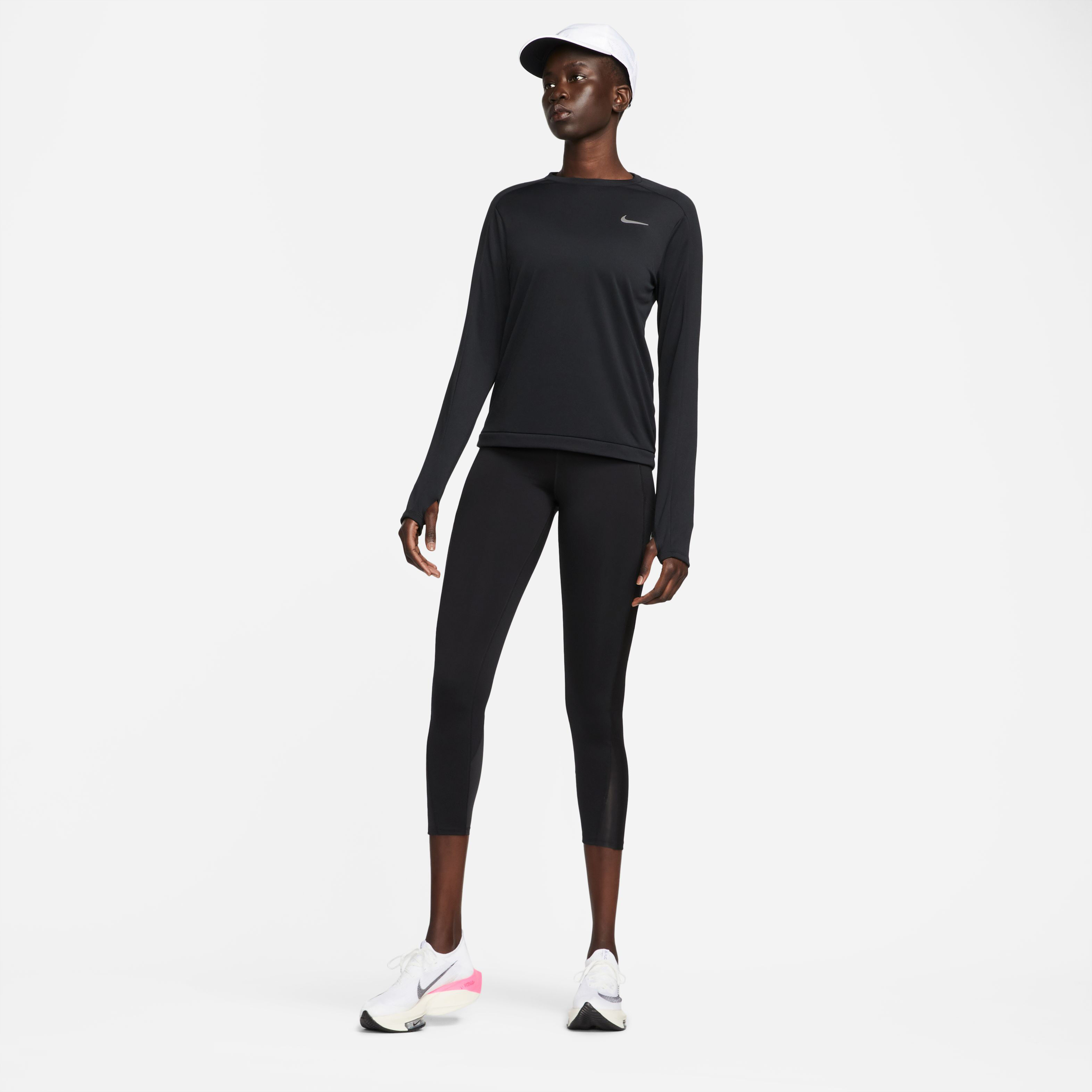 Dri-Fit Pacer Laufshirt Damen - Schwarz