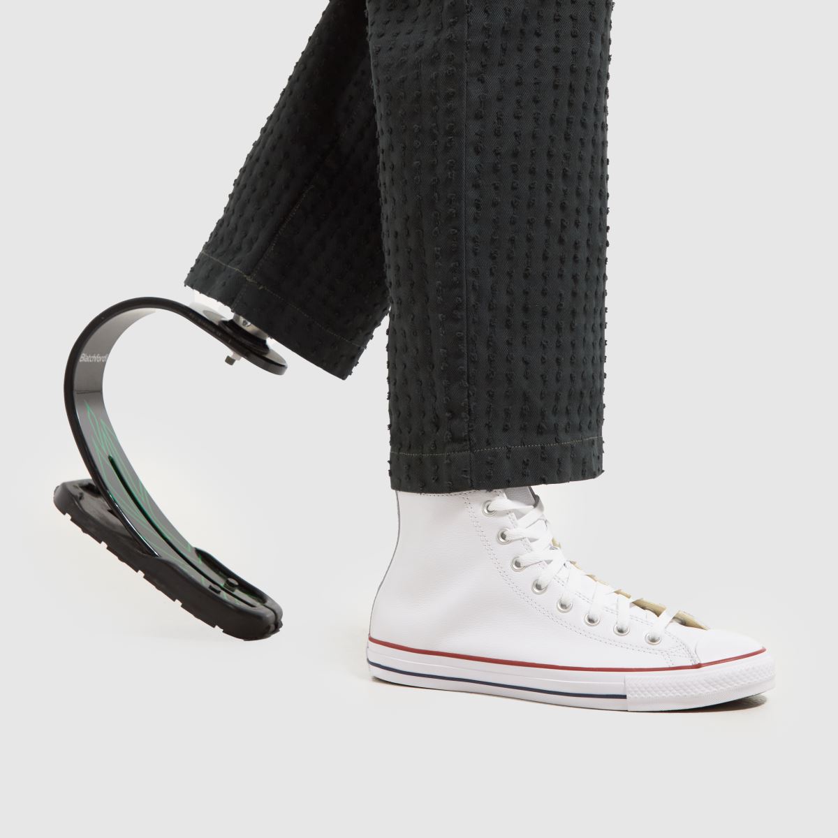 Converse All Star höga sneakers i vitt och rött