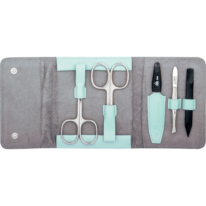 Druckknopf-Etui, 5-tlg. Hellblau
