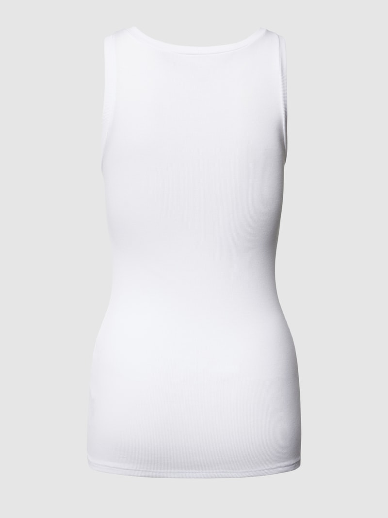 Tanktop mit Feinripp Modell 'PURE RIB' in weiß