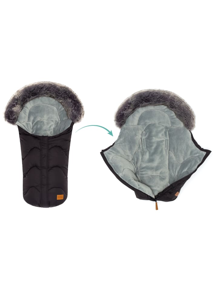 fillikid Winterfußsack Lhotse Exclusiv in Schwarz günstig kaufen 80 cm