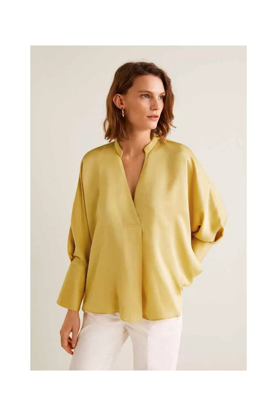 Mango Blouses Femme couleur jaune