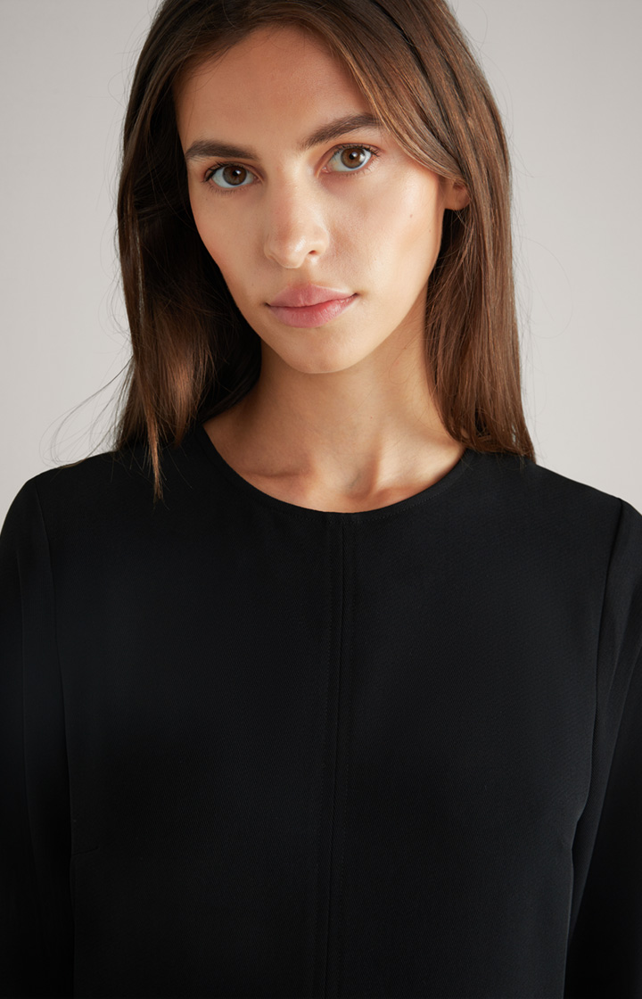 Twill-Kleid in Schwarz