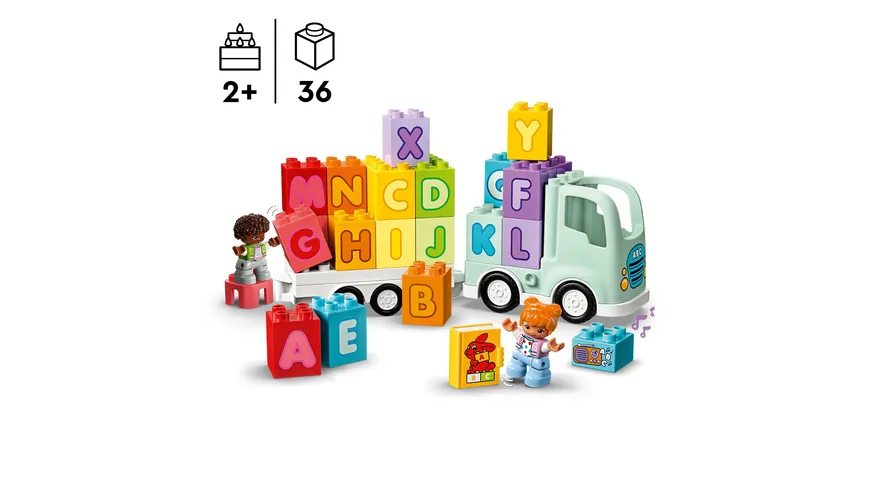 LEGO DUPLO Town 10421 ABC-Lastwagen, Lernspielzeug mit LKW-Spielzeug