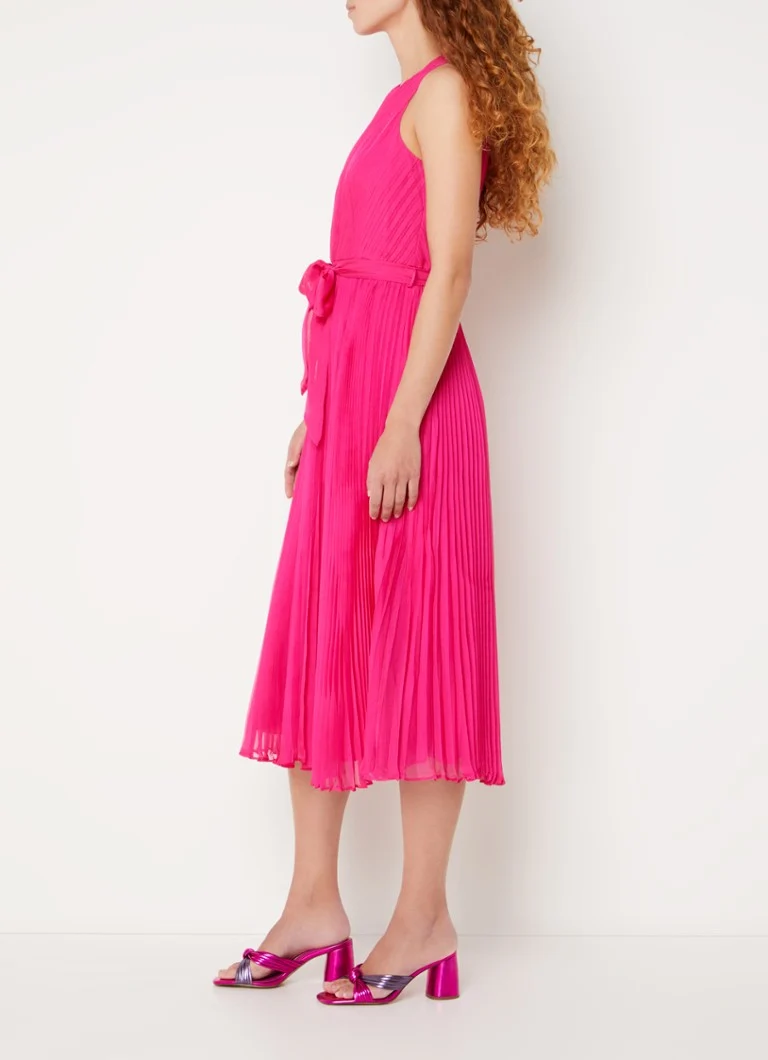 Vestido midi Phase Eight Simara con cinturón plisado