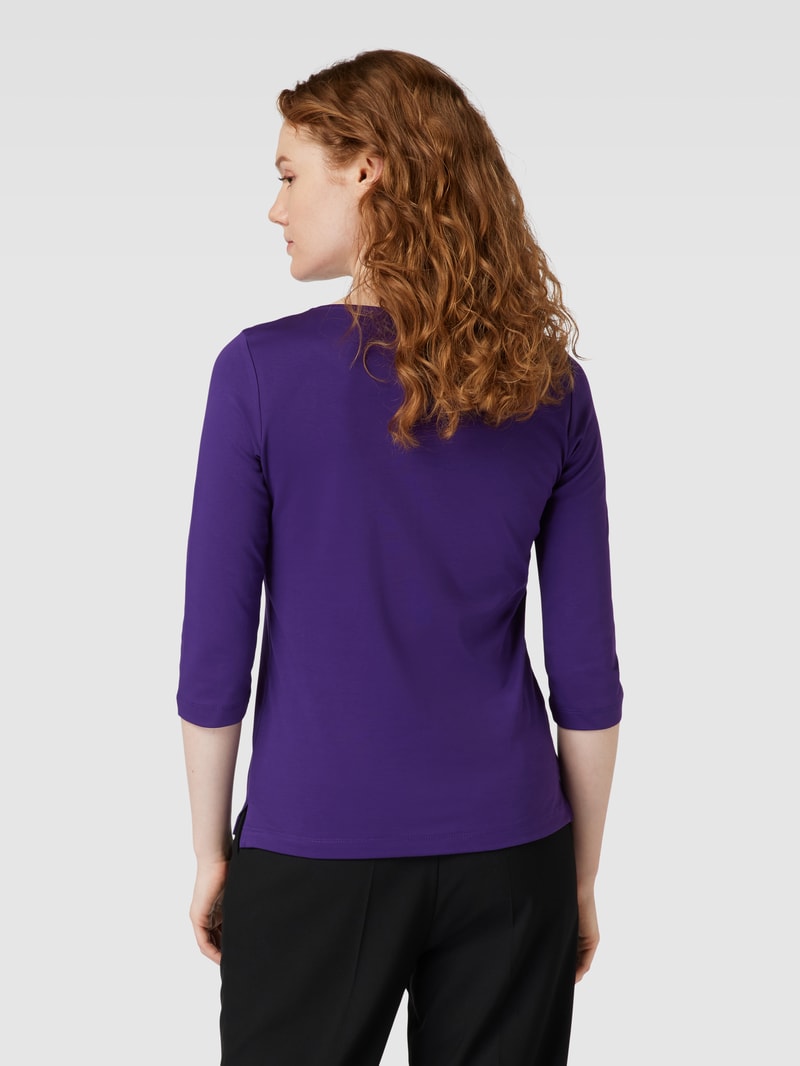 T-Shirt mit Ziersteinbesatz in purple