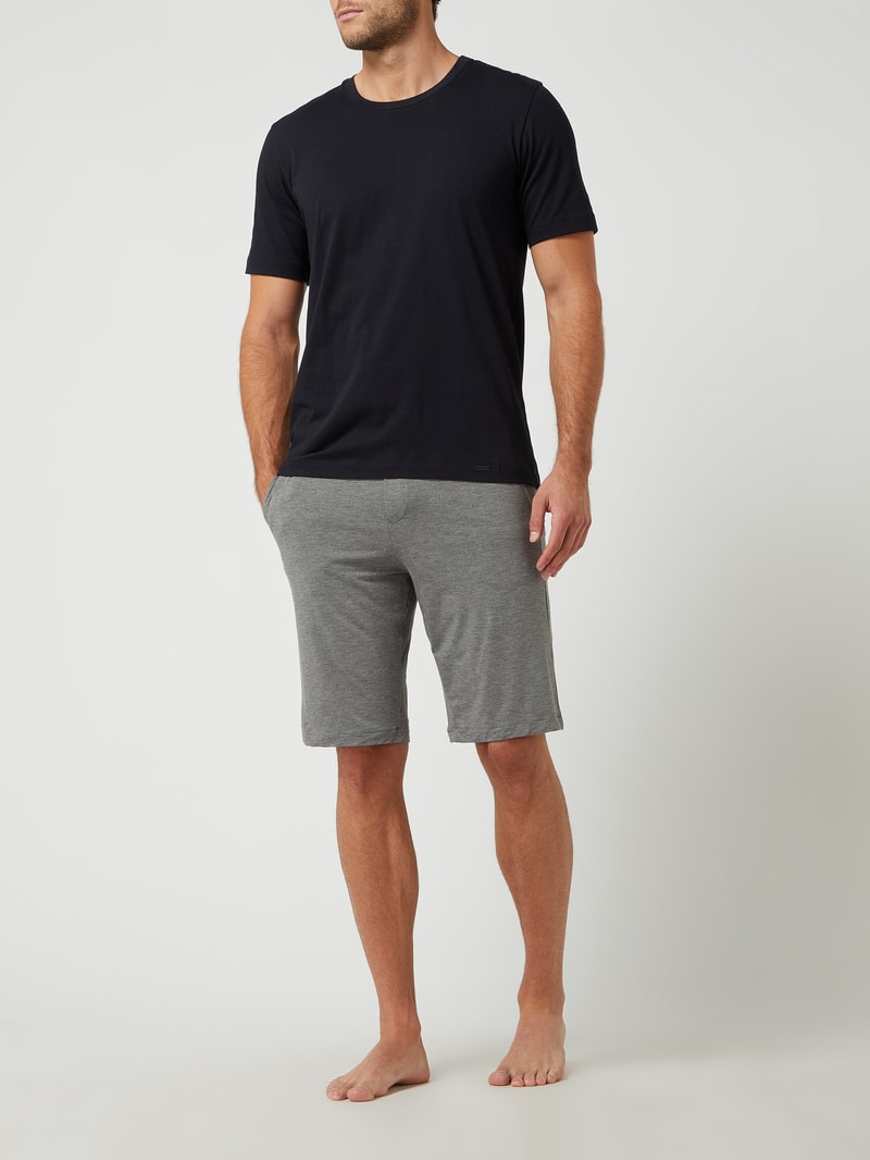 Lounge-Hose mit Stretch-Anteil in mittelgrau meliert