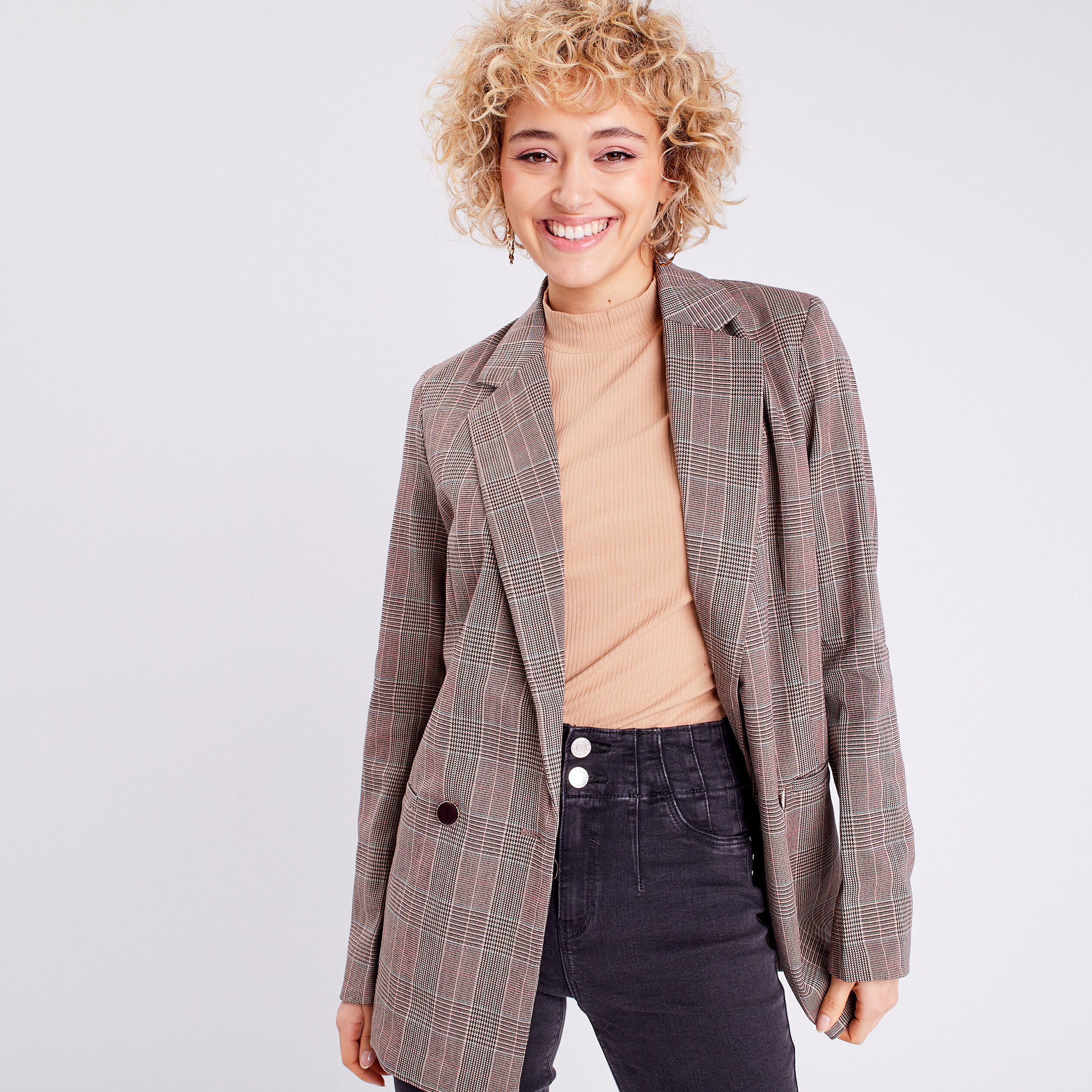 Veste esprit blazer droite blanc femme | Cache Cache