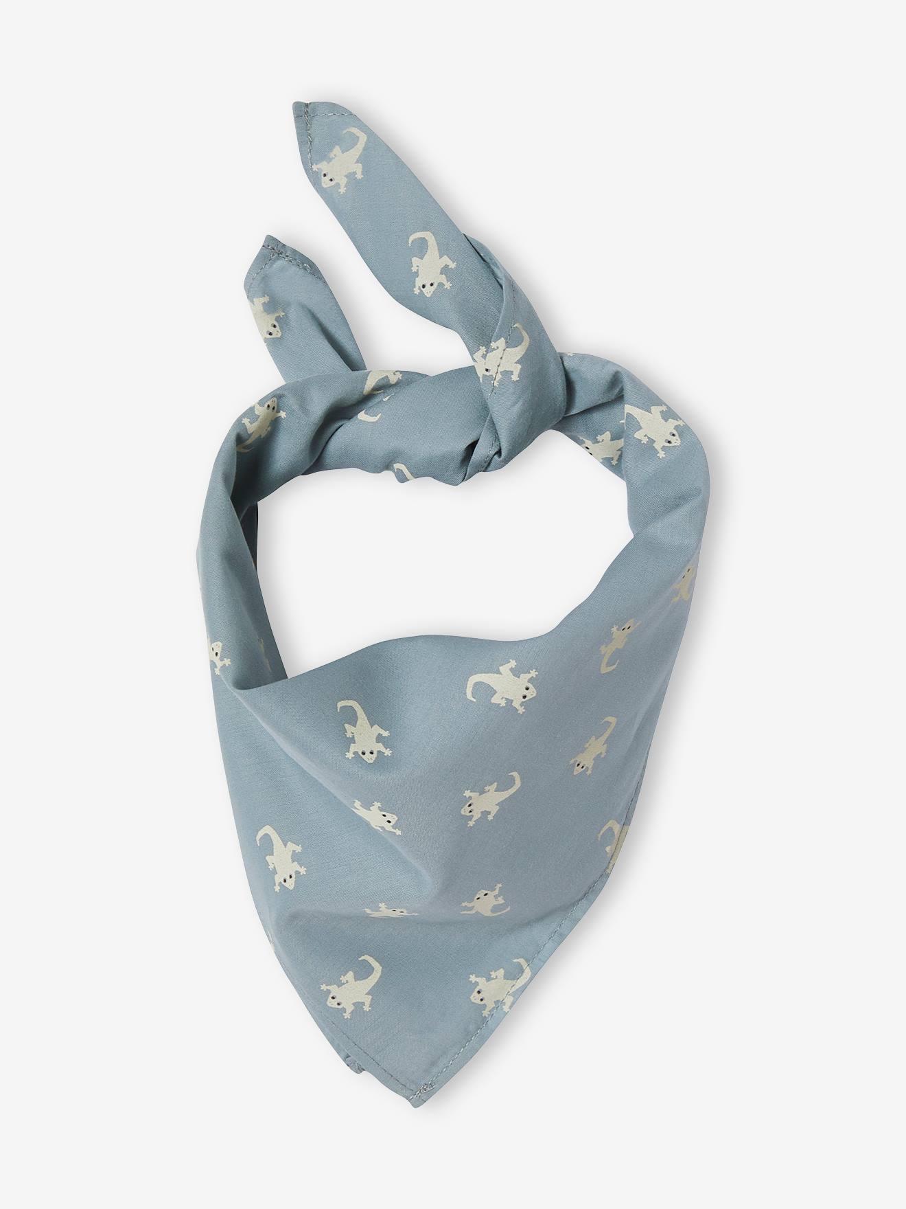 Ensemble 3 pièces bébé chemise + pantalon + bandana bleu ciel