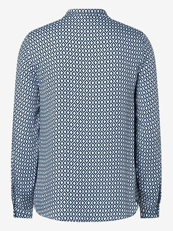 More & More Bluse in Hellblau/ Schwarz günstig kaufen