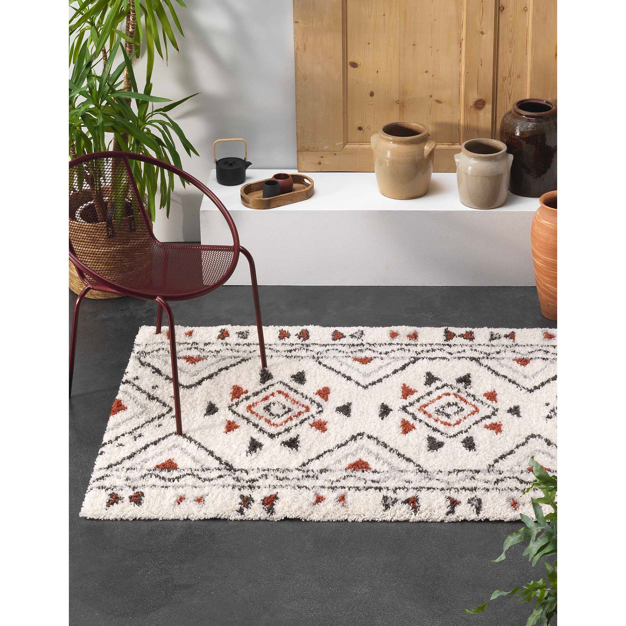 Tapis rectangulaire motif ethnique