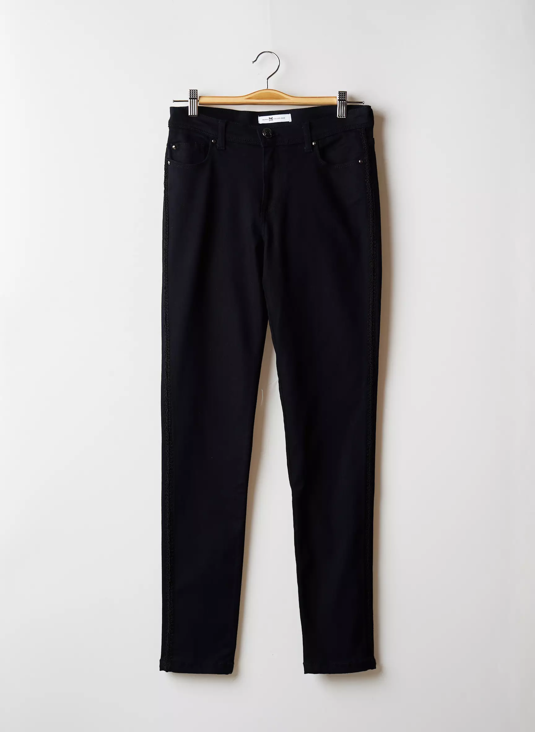 Mensi Collezione Pantalons Slim Femme couleur bleu