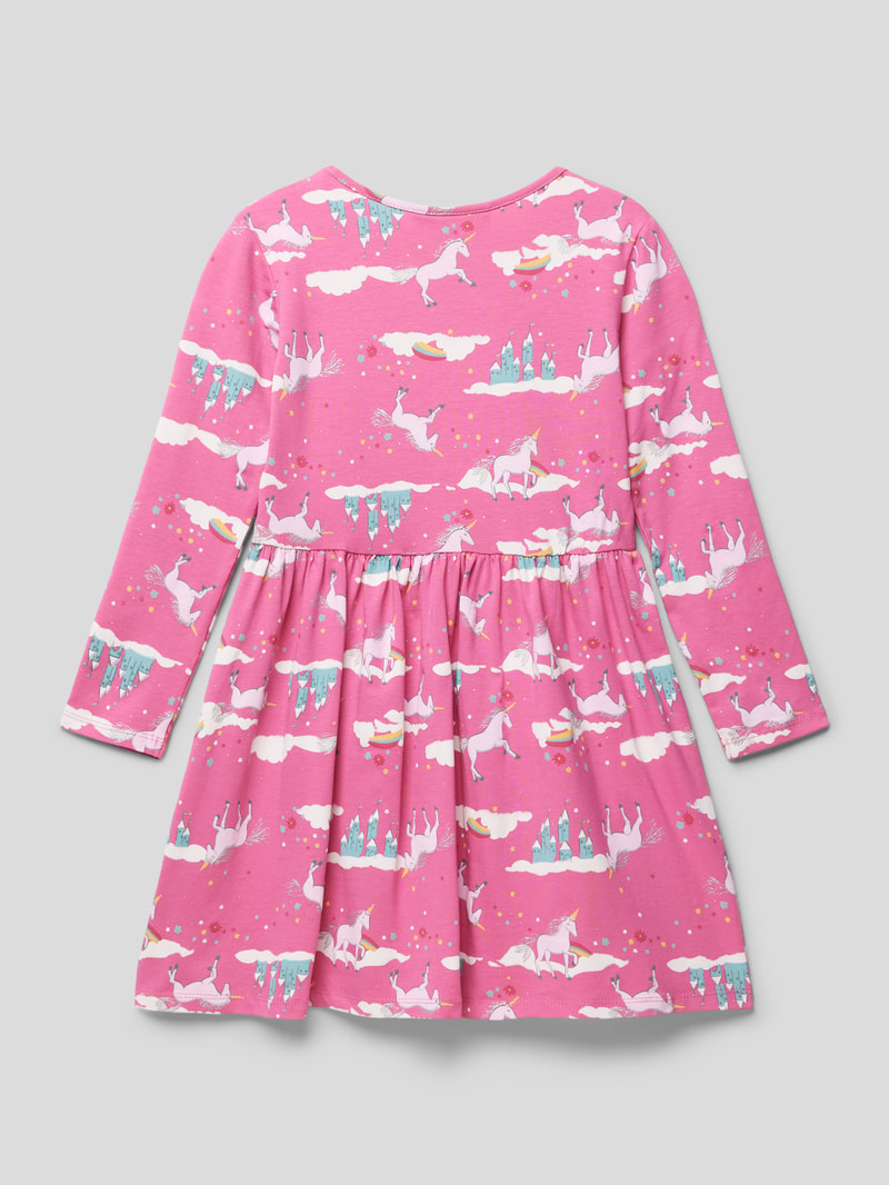 Minikleid mit Allover-Print in pink