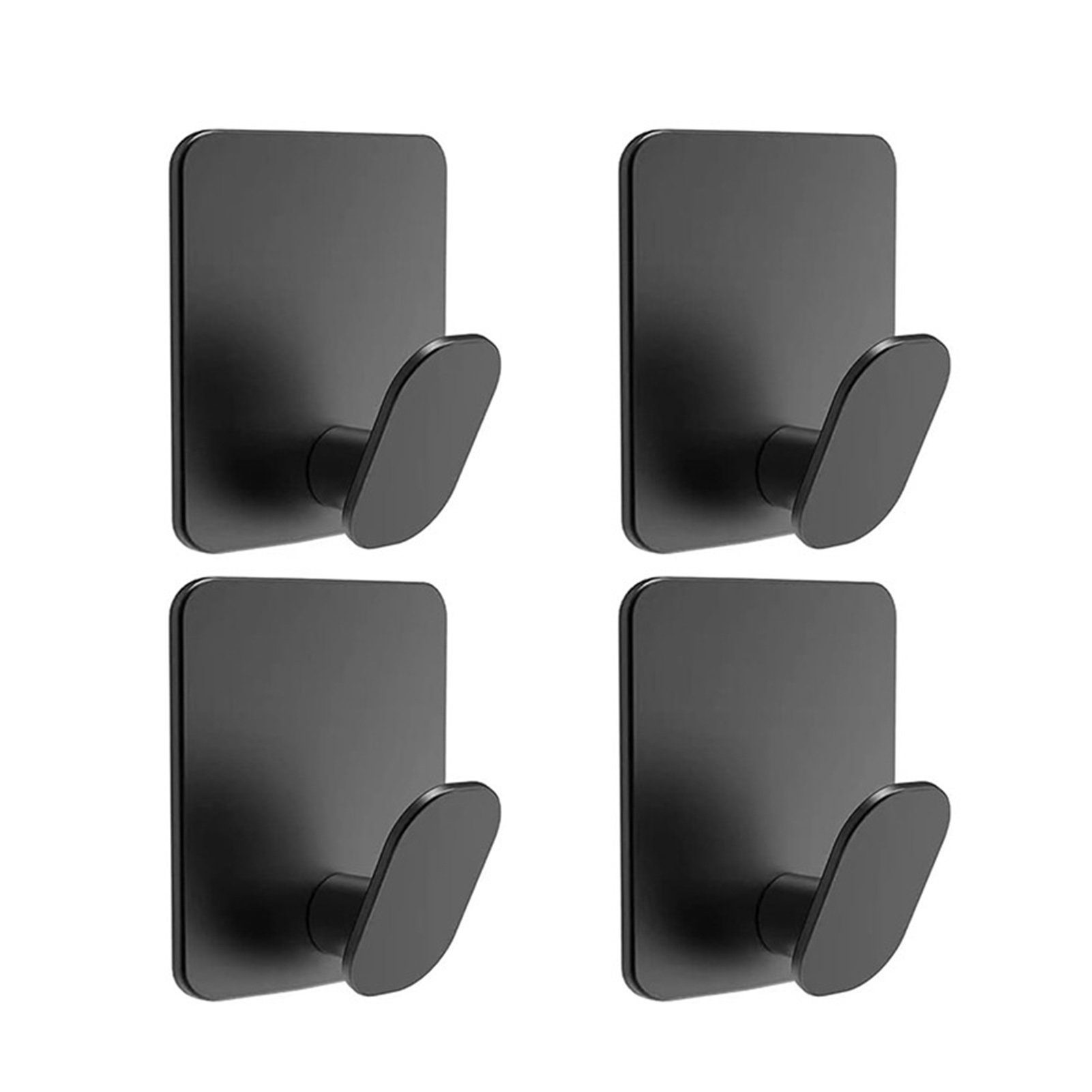 Blusmart Wandhaken 4 Stück Wand Montiert Kleiderbügel Tür Haken, (RobeKleidung Haken, Stanzfreies), Lackhaken aus Edelstahl