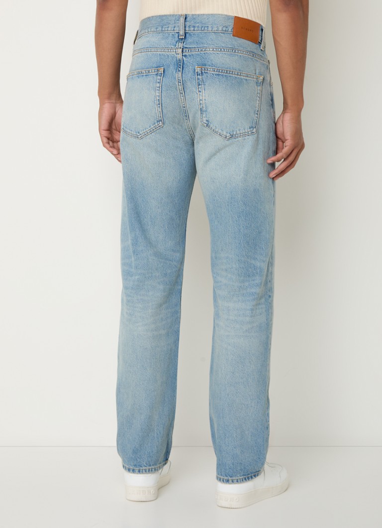 Jeans Sandro a gamba dritta, lavaggio chiaro