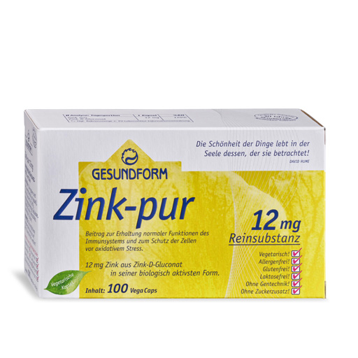 GESUNDFORM Zink Pur Kapseln  100 St  Kapseln