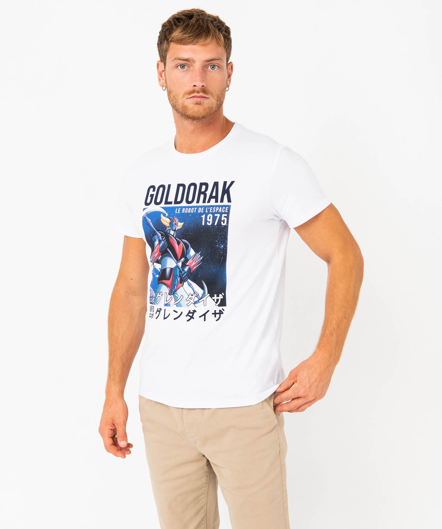 Tee-shirt à manches courtes motif Goldorak homme blanc | GEMO