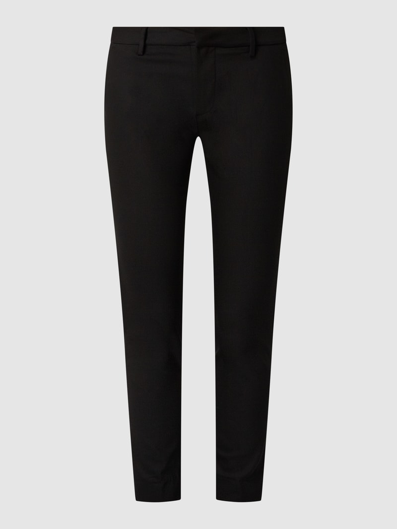 Stretchhose mit Label-Applikation Modell 'ABBY NIGHT PANT' in schwarz