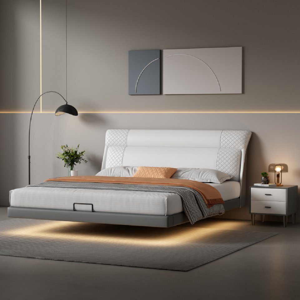 JVmoebel Bett Weißes Schlafzimmer Bett Designer Betten Doppelbetten (1-tlg., Nur Bett), Made in Europa