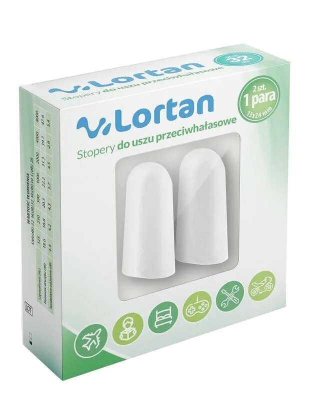 Lortan, putplasčio triukšmo slopinimo ausų kamštukai