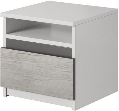 Polini kids Schlafzimmer-Set Polini Porto, (Set, 5-St., bestehend aus Bettgestell, Schiebetürenschrank, Kommode, Nachtkommoden), inklusive Bettkasten