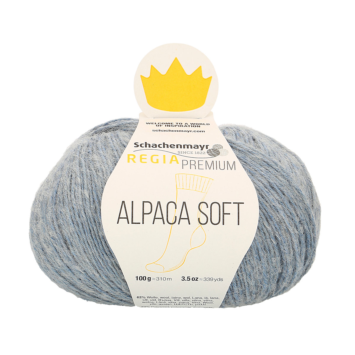 Handstrickgarne Premium Alpaca Soft, 100g Hellblau