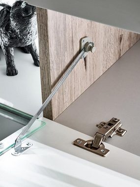JVmoebel Wohnzimmer-Set Grau Möbel Holz rtv TV-Ständer Moderne Design Einrichtung, (6-St., TV-Ständer/3x Wandregale/Wandregal/Regal), Made in Europa
