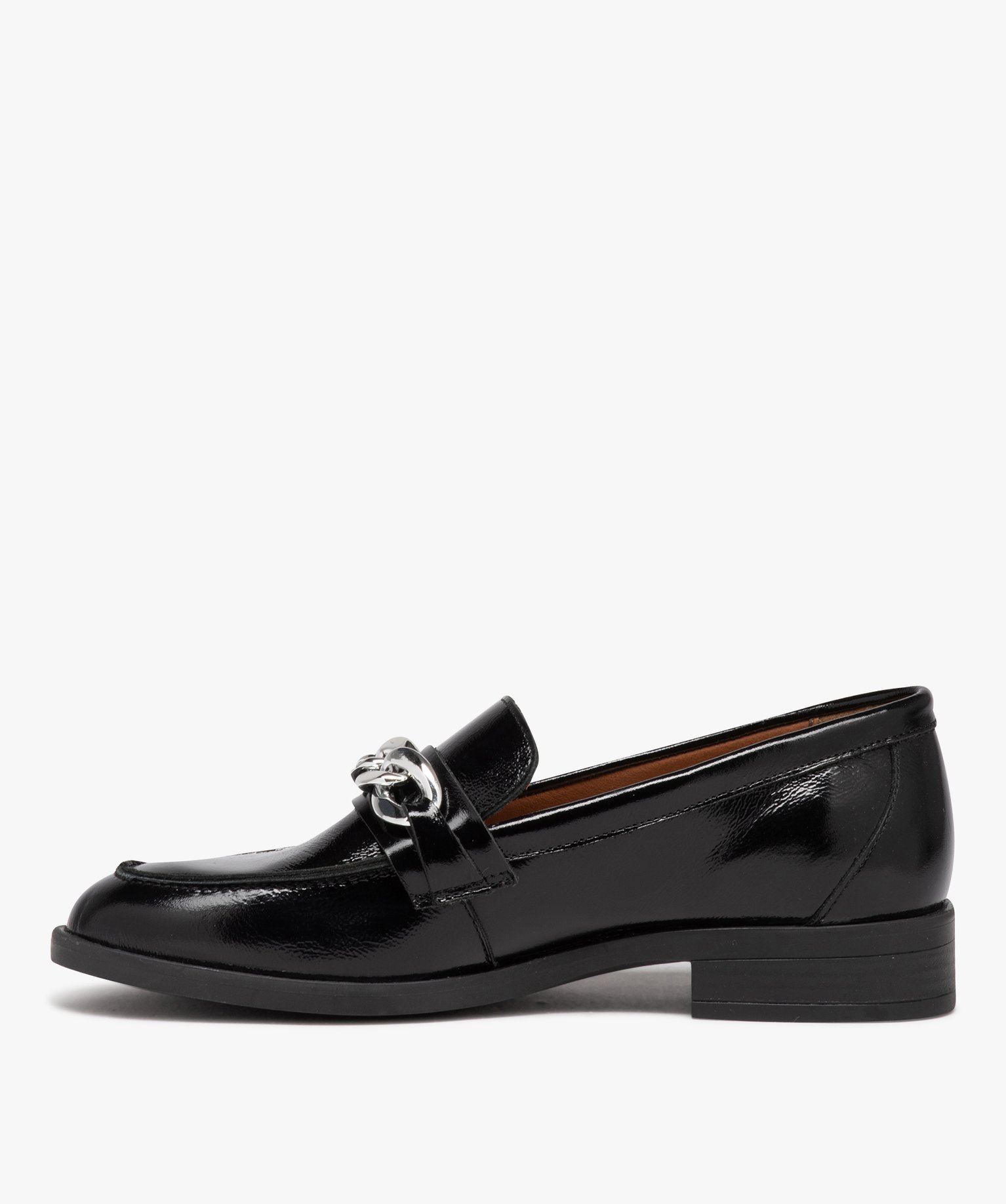 Mocassins femme en cuir uni verni - Taneo noir | GEMO