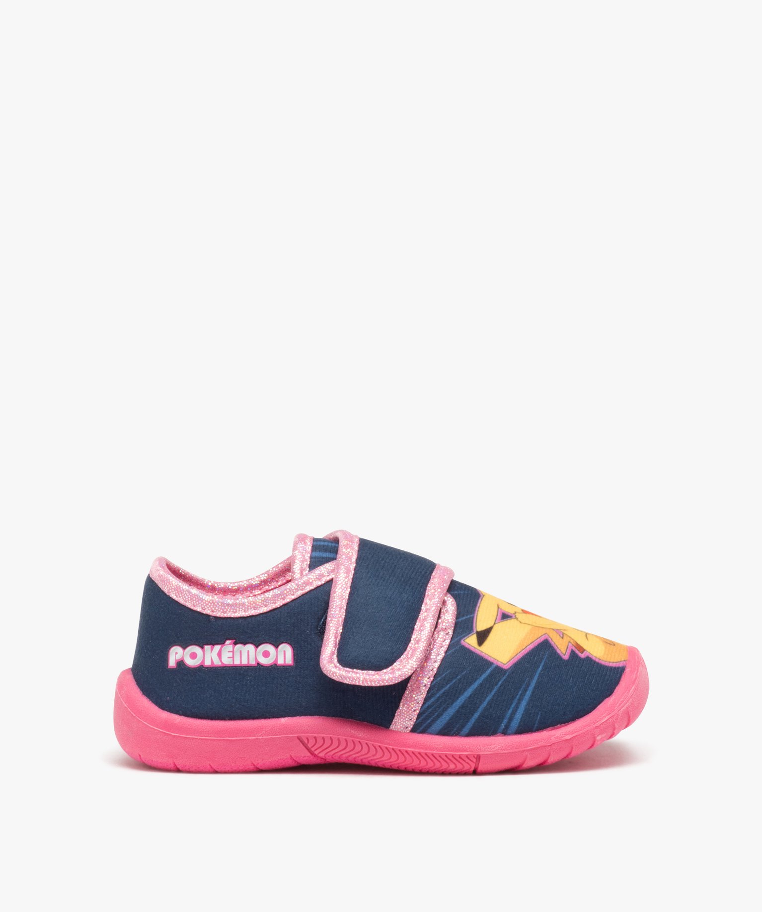 Chaussons fille bottillons à scratch Pikachu - Pokemon bleu | GEMO