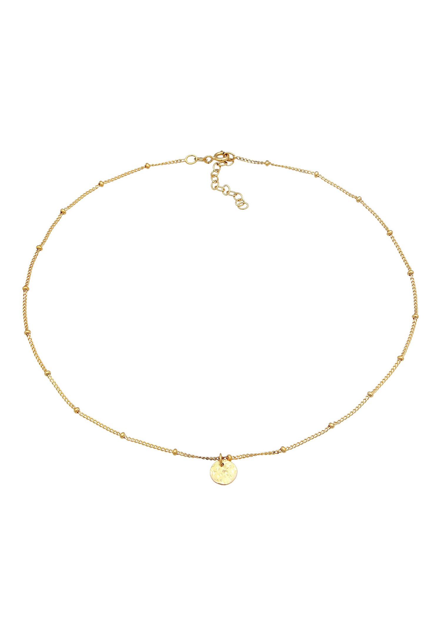 Elli Choker női gömblánc, vérlemezkékkel díszített, filigrán trendi 925-ös ezüstből