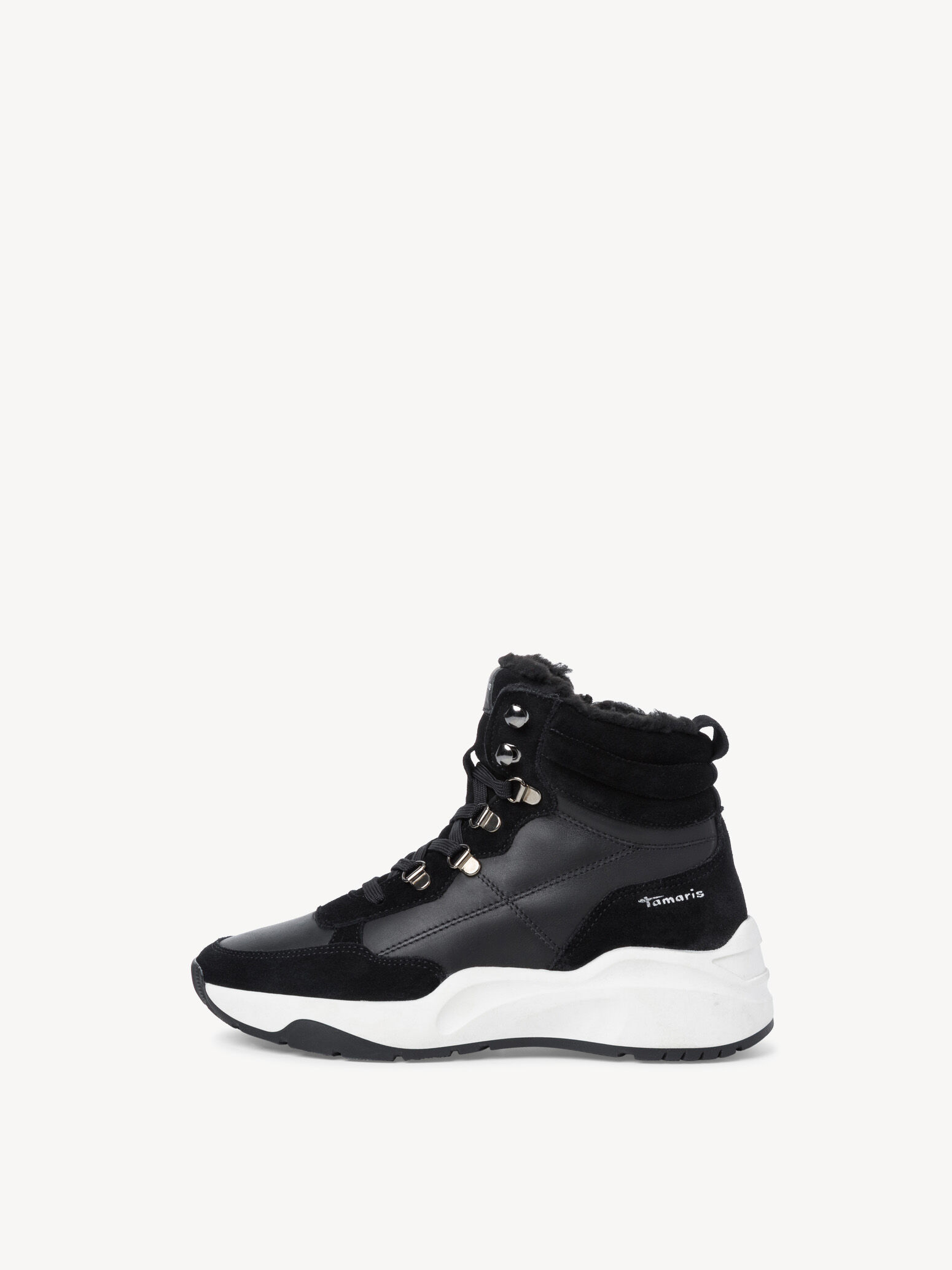 Bottine en cuir - noir doublure chaude