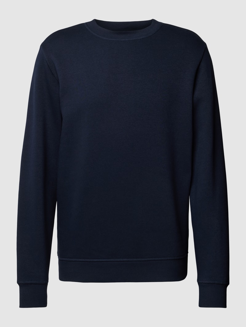 Sweatshirt mit Rundhalsausschnitt Modell 'TILO' in dunkelblau
