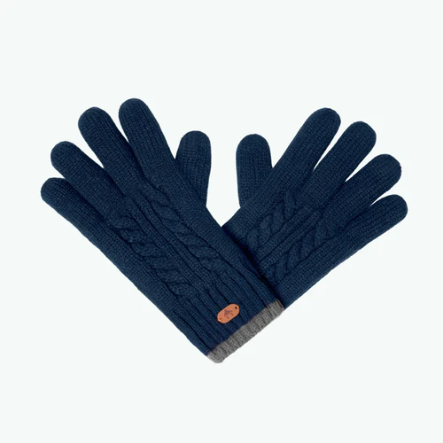 Creamy Gin Gloves, Navy Blue