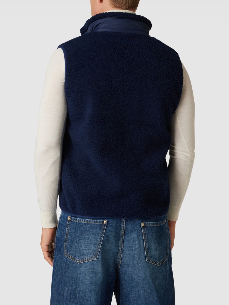 Weste mit Label-Patch Modell 'ISMAEL' in dunkelblau
