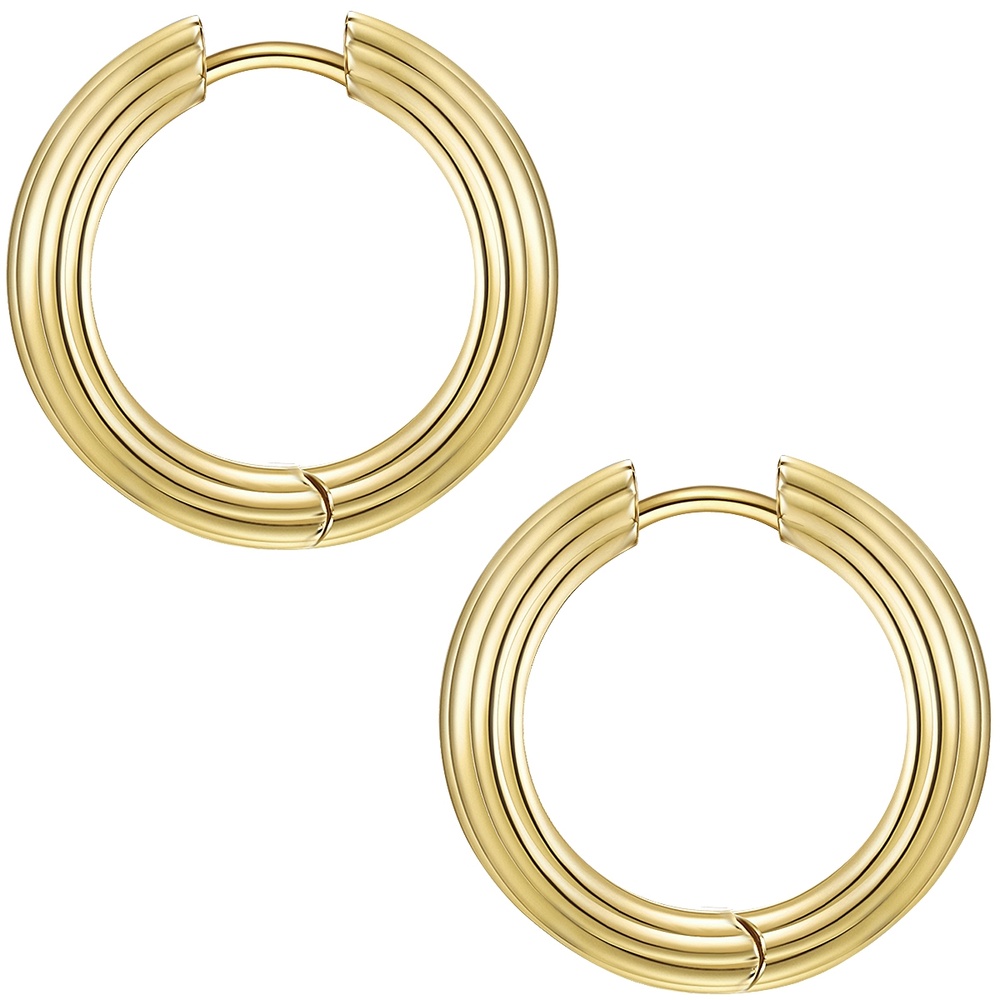 Glanzstücke München Créoles en argent Argent sterling en Or jaune Boucles d'oreilles