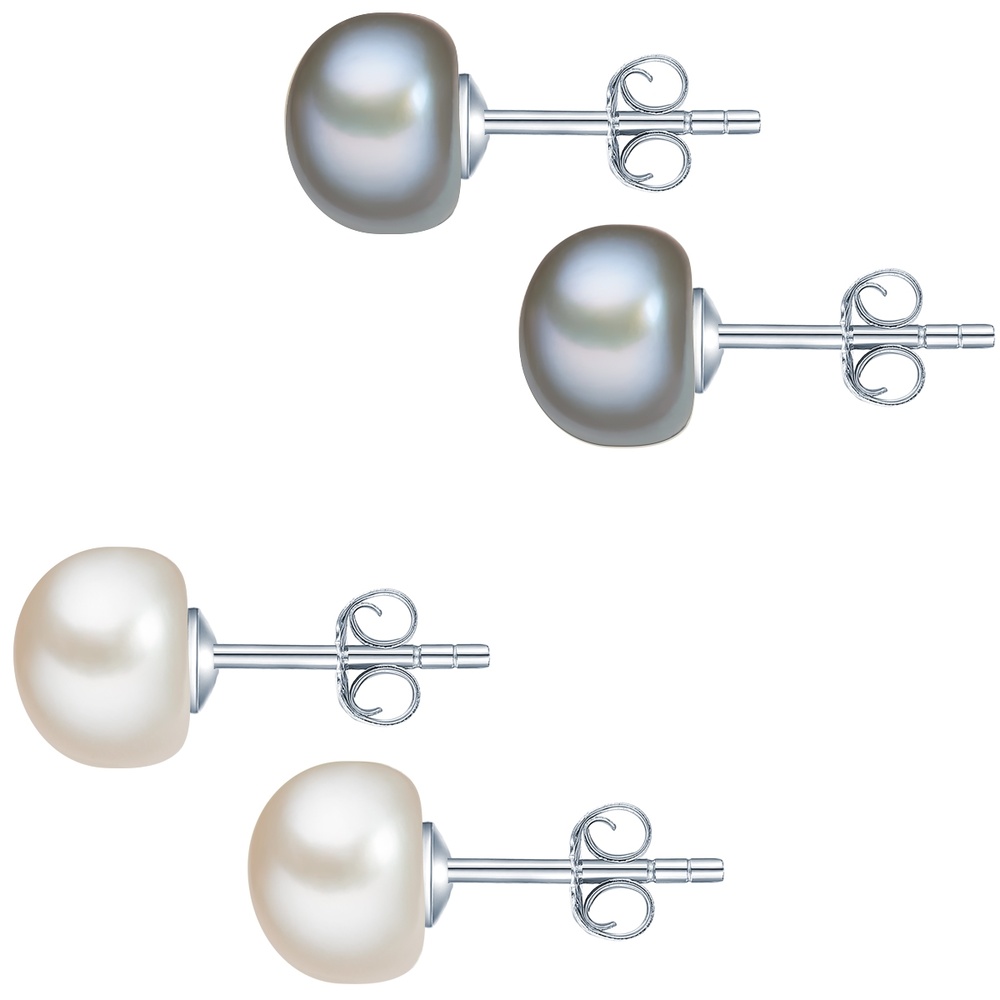 Valero Pearls Puce d'oreille en perle Perle de culture d'eau douce Perle de culture d'eau douce Boucles d'oreilles