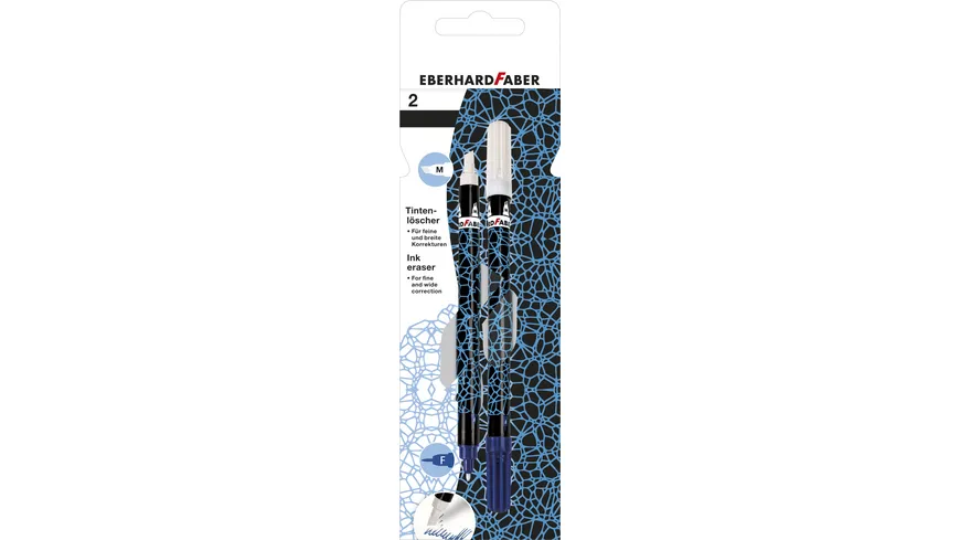 EBERHARD FABER Tintenlöscher neon blau/schwarz 2er neon blau nschwarz