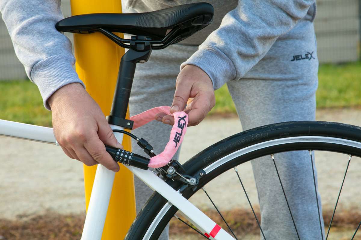 JELEX Dr.Security Fahrradschloss rosa