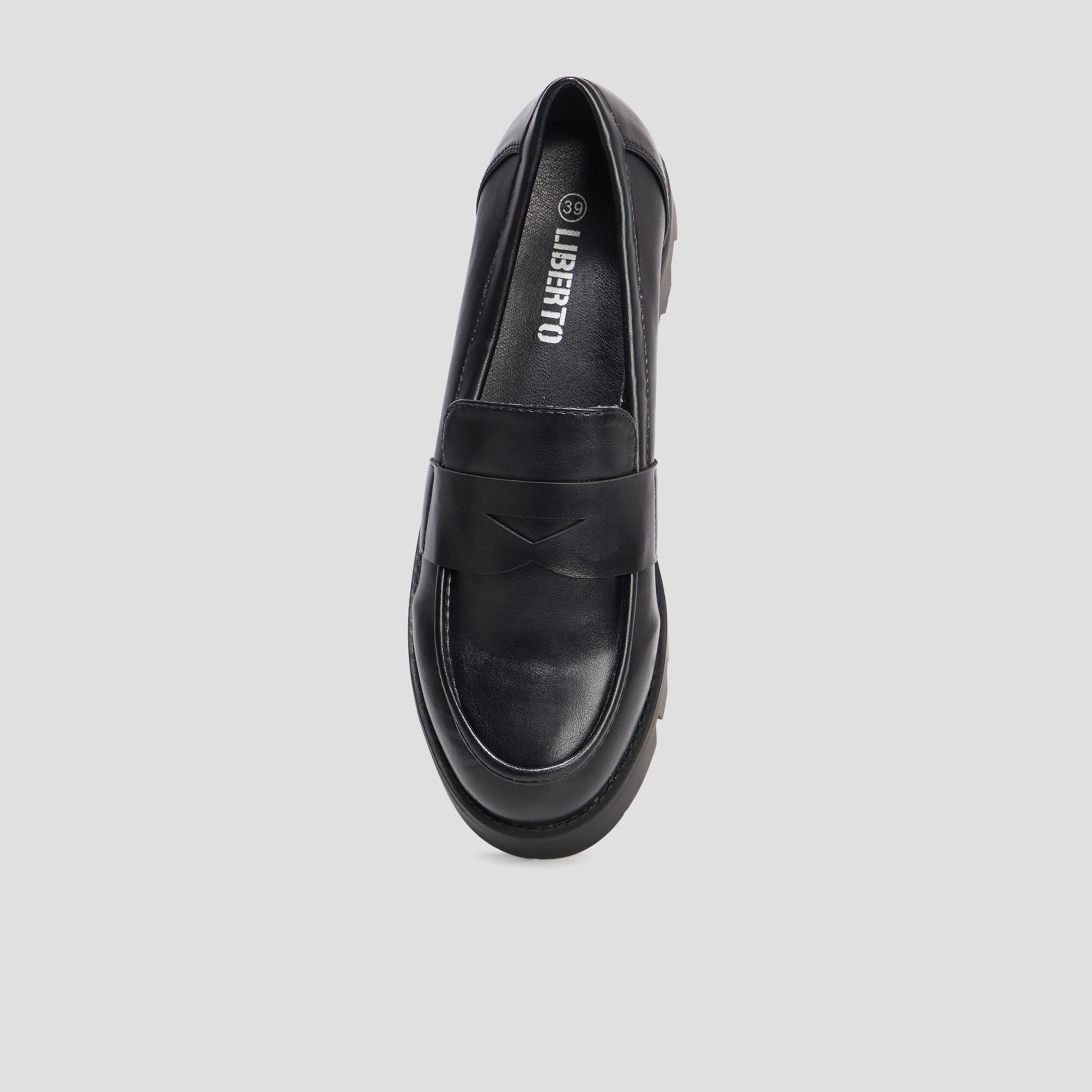 Mocassins crantés Liberto noir femme | La Halle