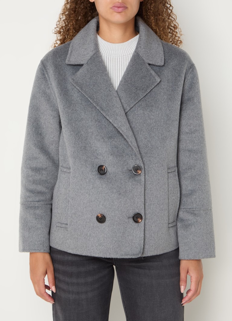 OPUS Hilna double-breasted coat in wool blend with side pockets